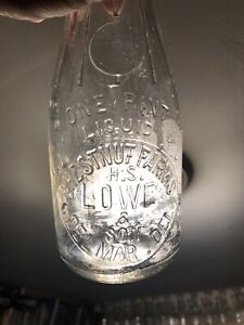 Chestnut Farms Dairy - H. S. Lowe & Son Milk Bottle - Del Mar, Delaware - Pint