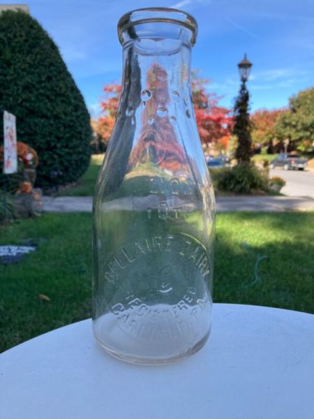 embossed milk bottle Bellaire Dairy Carlisle Pa quart Paul Lehman ?