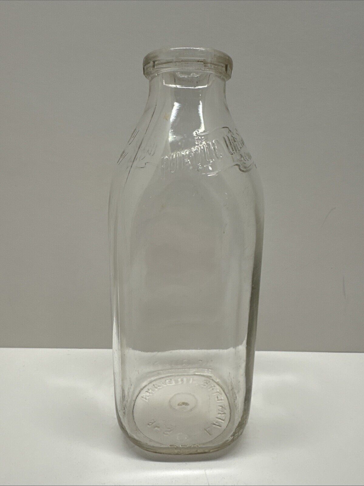 VERY RARE PURDUE UNIVERSITY CREAMERY MILK BOTTLE - QUART - W LAFAYETTE, INDIANA