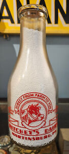 TRPQ RITCHEY'S DAIRY MARTINSBURG PA BLAIR COUNTY ACL/PYROGLAZE QUART MILK BOTTLE