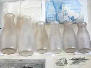 Milk Bottles SHAW BROS Creamery Co Fort Worth Texas 1910s 20s RARE Vtg Fresno CA