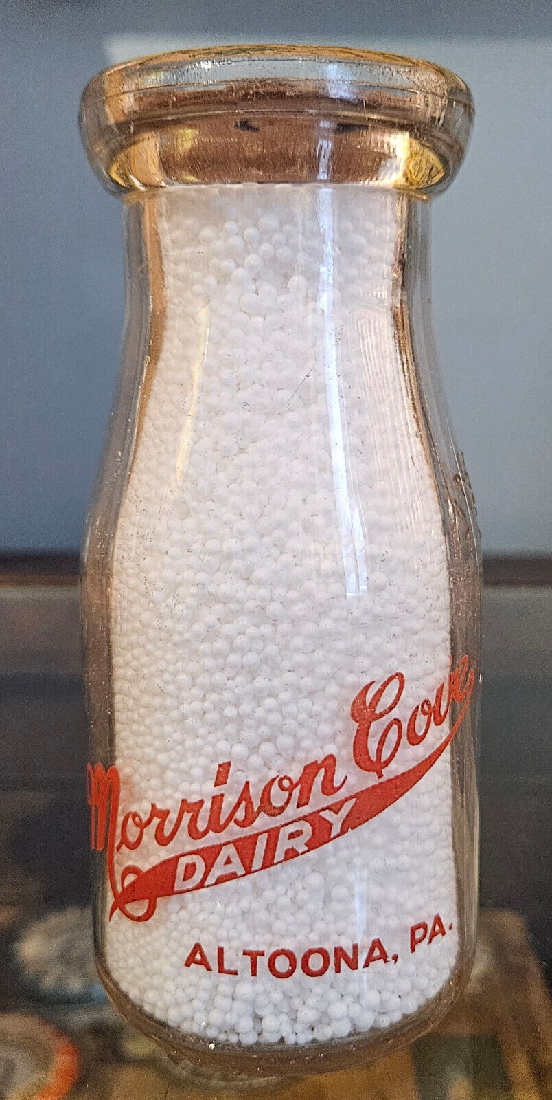 TRPHP MORRISON COVE DAIRY ALTOONA PA BLAIR COUNTY 'XXXX CREAM' CAP MILK BOTTLE