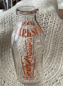 Vintage 1948 Clarkson Dairy Bottle Croswell Michigan Milk Bottle