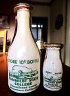 2) TRPQ 1940s HUMBOLDT COLLEGE Arcata CALIFORNIA Quart CAL. CA dairy milk bottle