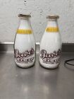 Beebe’s Dairy - Milk Bottle Squat Quarts - Norwichtown, Connecticut - Two Color