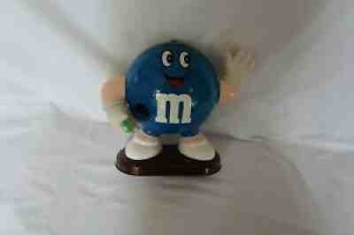 M&M'S- ***RARE*** M&M PLAIN BLUE MAN with GREEN M&M- CANDY DISPENSER