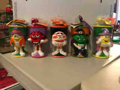 7 PC VTG 2003 M&M's Halloween Ceramic Cups/Goblets Galerie NEW