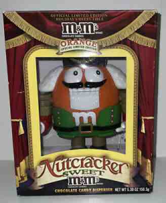 RARE COLOR Holiday Limited Edition M & M Orange Color Nutcracker Candy Dispenser