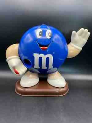 M&M's Rare Blue Candy Dispenser Plain M&M Holding Red M&M 1995