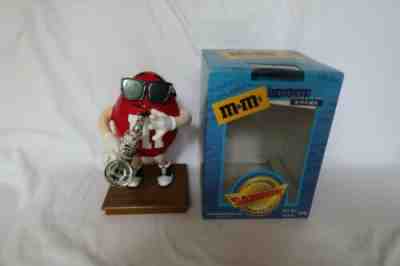 M&M'S- ***RARE*** M&M RED SAXOPHONE CANDY DISPENSER(CHINA)  BOXED