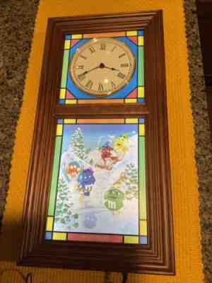 Danbury Mint M&Mâ??s stained glass collectors clock 2007 Change pics w Seasons