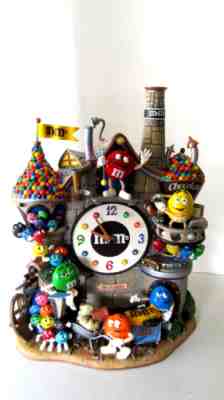 M&M M&Mâ??s Danbury Mint Chocolate Factory Collector Clock Runs Excellent Cond