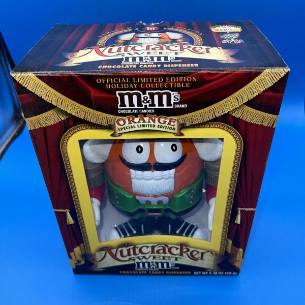 Official M&M Nutcracker Sweet Candy Dispenser Orange Limited Edition