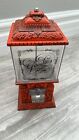 Goodies Dispenser for M&Ms etc.  Vintage. Hard to Find Orange!  Metal & plastic