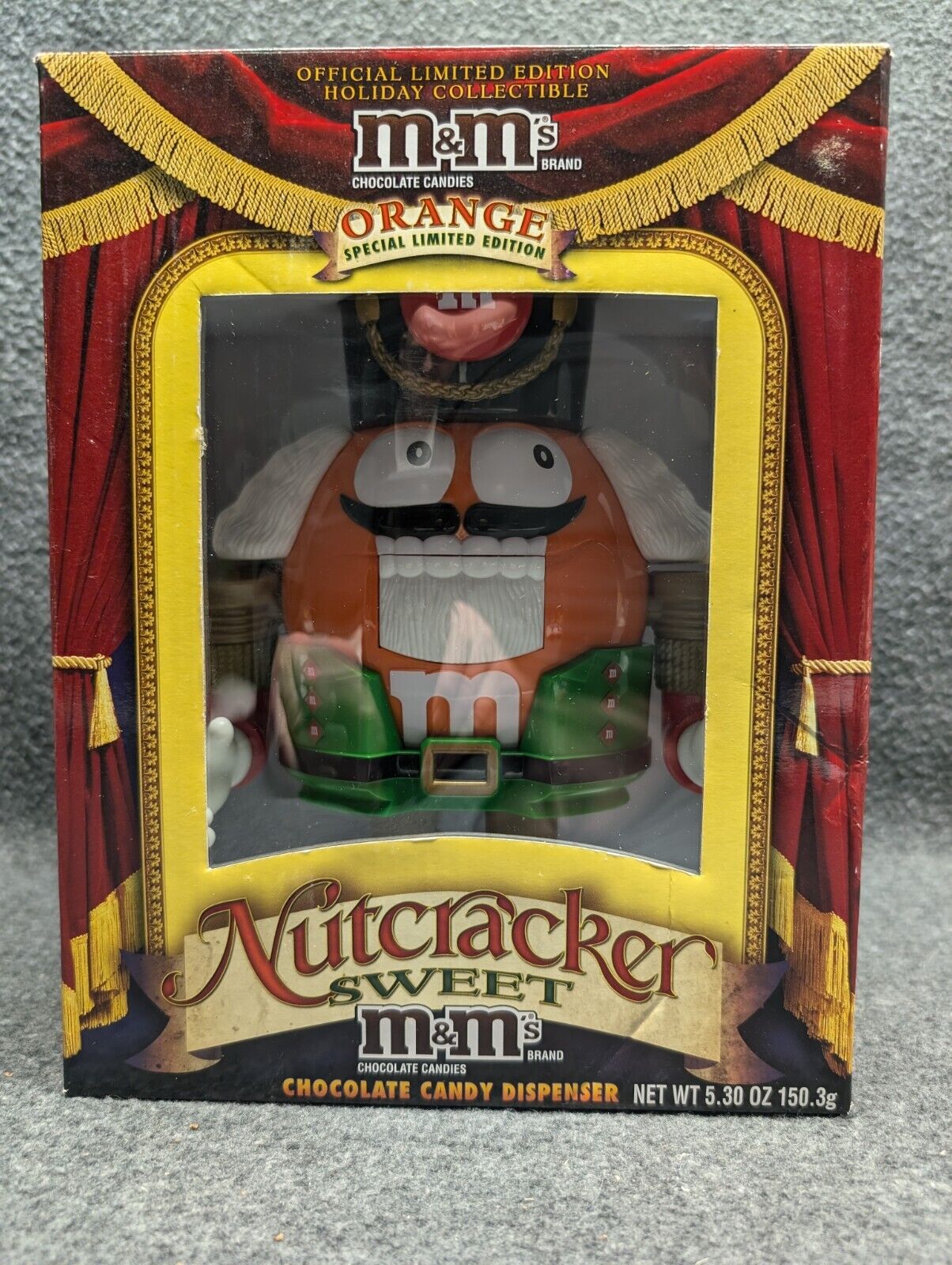 M&M Limited Edition Holiday Collection Nutcracker Candy Dispenser RARE ORANGE