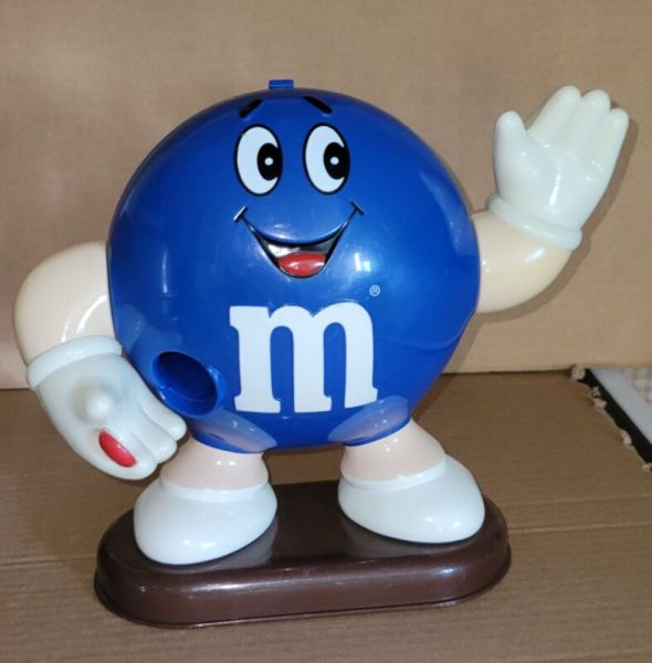 Extremely Rare 1995 Large Blue M&M CANDY Dispenser