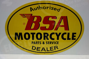 BSA MOTORCYCLE PARTS AND SERVICE SIGN. 21