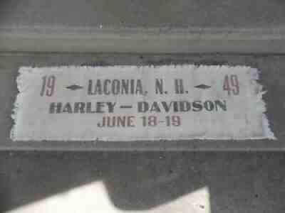 Antique Vintage Harley Davidson Laconia Motorcycle Rally Sign Banner 1949 Old