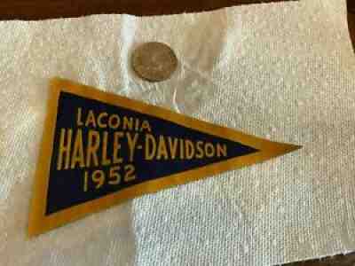 Very Rare LACONIA Harley-Davidson 1952 Felt Pennant