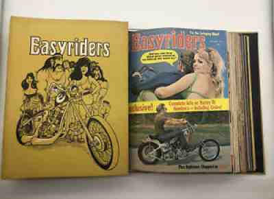 EASYRIDERS 12 Magazine Biker Motorcycle Issues YEAR 1971 1972 1973 1974 W/Binder