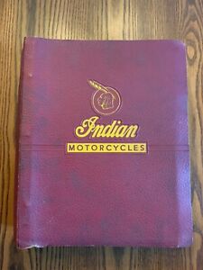 1957 Original Indian Motorcycle DEALER BINDER Repair Price Accessory Parts