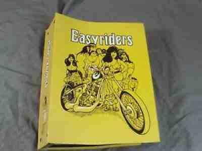 Lot Of 12 Vintage 1978 Easy Rider Magazines Inside Yellow Binder Private Stash