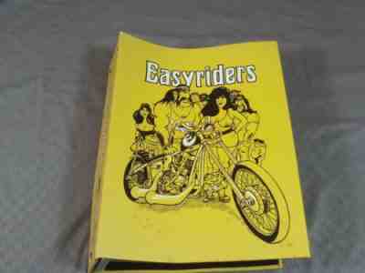 Lot Of 9 Vintage 1976 Easyriders Magazines Inside Yellow Binder Private Stash