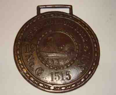 Rare 1915 New Hampshire Motorcycle Registration License Disk Emblem #1915 15