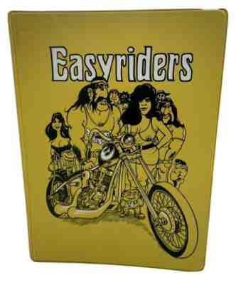 Vintage Easyriders Motorcycle Biker Magazine 12 Issue Yellow Binder (EMPTY) (X2)