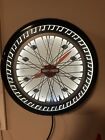 Rare Vintage Harley Davidson Dealer Neon Clock Spinning Wheel 20”  W/video