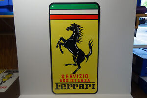 SERVIZIO ASSISTENZA FERRARI DIE CUT RARE ENAMEL SIGN HUGE 38