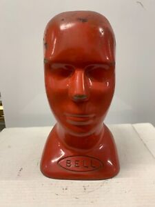 Vintage Bell Helmets Mannequin Head Helmet Display - RARE! Racing, Motorcycle +