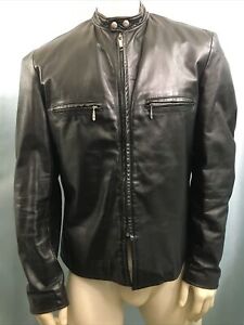 46 Vintage 1970s BROOKS USA 511C Leather CAFE RACER Motorcycle Jacket LOW MILES