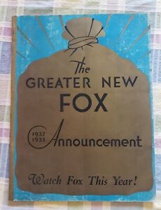 FOX 1932-33 Box Office Orig Vintage Poster Films Book Movie Rare