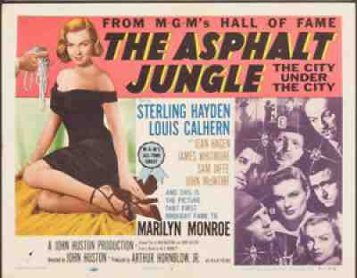 Asphalt Jungle Original Title Card Movie Poster Marilyn Monroe 2