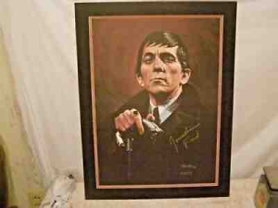 DARK SHADOWS BARNABAS COLLINS JONATHAN FRID & ARTIST SIGNED W/ 2 COA PORTRAIT