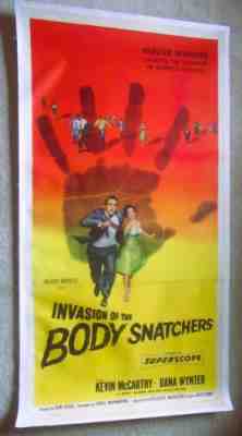 INVASION OF THE BODY SNATCHERS ORIGINAL 1956 3SHT MOVIE POSTER LINEN VG