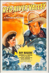 Red River Valley Vintage Western Movie Poster One sheet Roy Rogers 1941