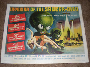 INVASION OF THE SAUCER MEN AIP SCIFI HORROR 1957 HALF SHT