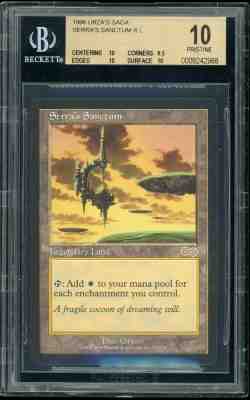 MTG Magic BGS 10 Pristine Urza's Saga Serra's Sanctum