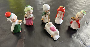 VERY RARE NAPCO Miniature Christmas Jesus Holy Family Wisemen Nativity FULL Set