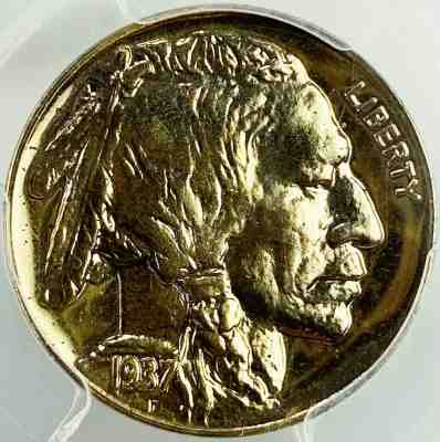 1937 proof U.S. buffalo nickel graded PR64 by PCGS