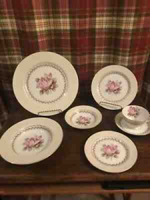 RARE Noritake Nippon Toki Kaisha N212 China 7Pc for 8 Plus Serving pieces 1940s