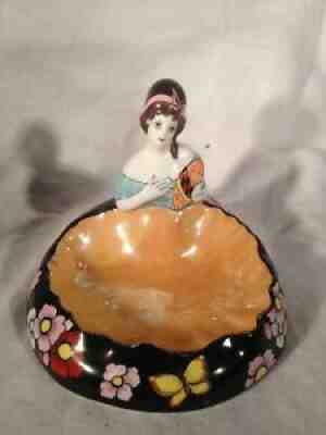 Japan Art Deco Noritake Ashtray 1920's Hand Painted Lusterware