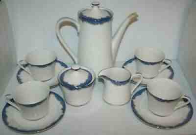 Style House Dynasty Fine China Japan Coffee Tea Service Scroll Leaf Platinum Vtg