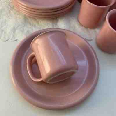 Crown Corning Japan Prego Pink 12pc Breakfast Luncheon Set