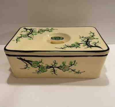 RARE! 1920's Moriyama Mori-Machi Divided Handpainted Pottery Box