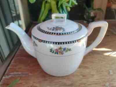 ANTIQUE 1918 NORITAKE HAND PAINTED Porcelain SHERIDAN TEAPOT & LID 5