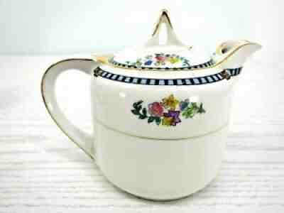 Vintage Noritake Sheridan 1920s Syrup Pitcher & Lid, Art Nouveau Flowers 10 oz