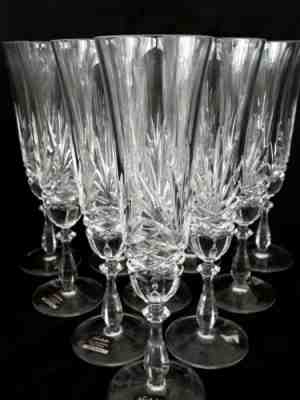 Noritake Hampton Hall W. Germany crystal Champagne Flutes [set of 10] 9.5 inches